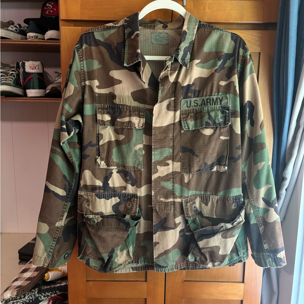 Vintage U.S. Army Green and Brown Military Field Jacket